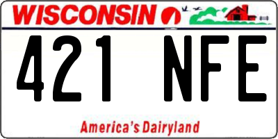 WI license plate 421NFE