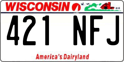 WI license plate 421NFJ