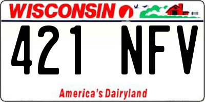 WI license plate 421NFV