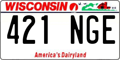 WI license plate 421NGE
