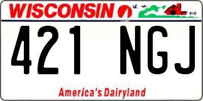 WI license plate 421NGJ