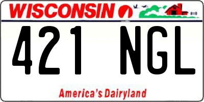 WI license plate 421NGL
