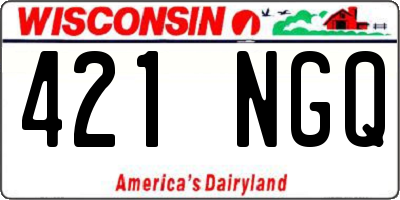 WI license plate 421NGQ