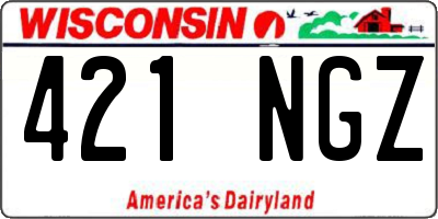 WI license plate 421NGZ