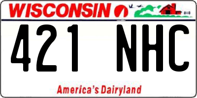 WI license plate 421NHC