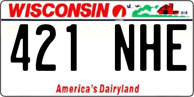 WI license plate 421NHE