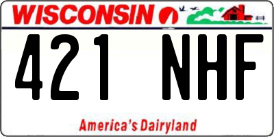 WI license plate 421NHF
