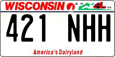 WI license plate 421NHH