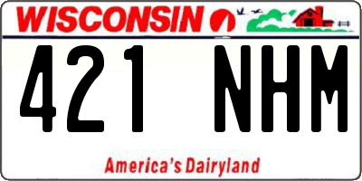 WI license plate 421NHM