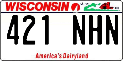 WI license plate 421NHN