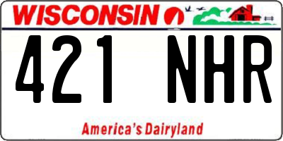 WI license plate 421NHR
