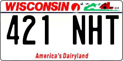 WI license plate 421NHT