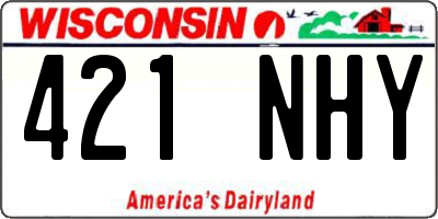 WI license plate 421NHY
