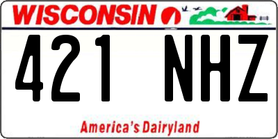 WI license plate 421NHZ