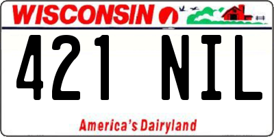 WI license plate 421NIL