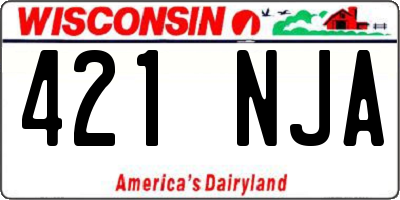 WI license plate 421NJA