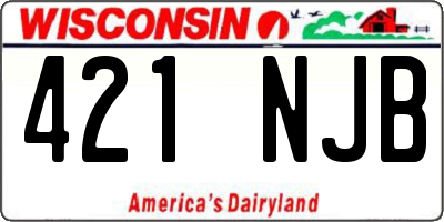 WI license plate 421NJB