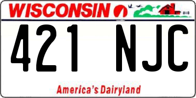 WI license plate 421NJC