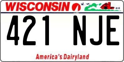 WI license plate 421NJE