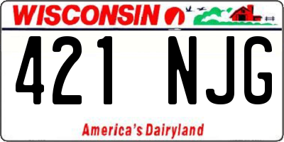 WI license plate 421NJG