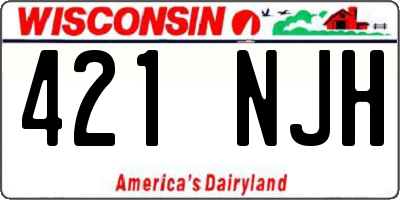 WI license plate 421NJH