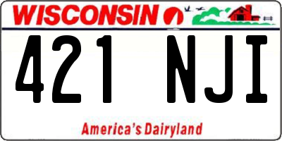 WI license plate 421NJI