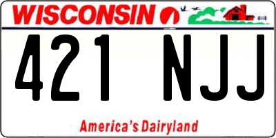 WI license plate 421NJJ