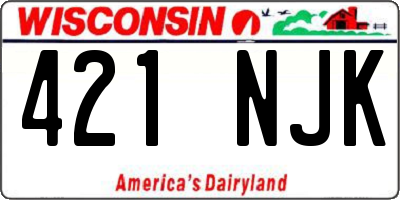 WI license plate 421NJK
