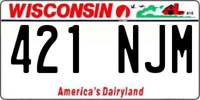 WI license plate 421NJM