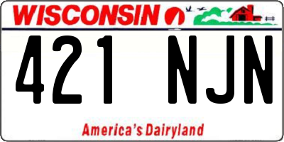 WI license plate 421NJN