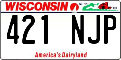 WI license plate 421NJP