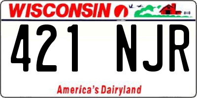 WI license plate 421NJR