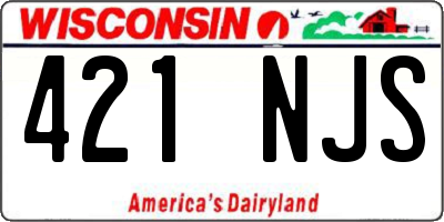 WI license plate 421NJS