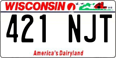 WI license plate 421NJT