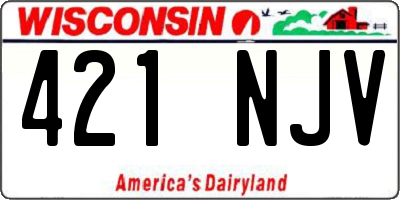 WI license plate 421NJV