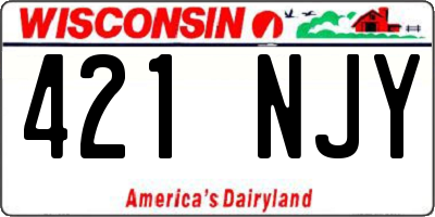 WI license plate 421NJY