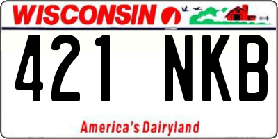 WI license plate 421NKB