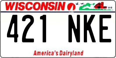 WI license plate 421NKE