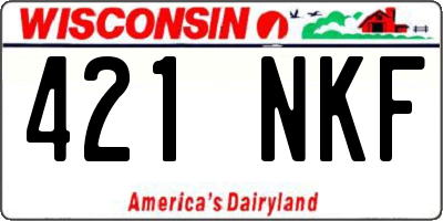 WI license plate 421NKF