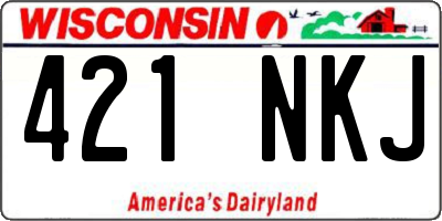 WI license plate 421NKJ