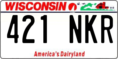 WI license plate 421NKR
