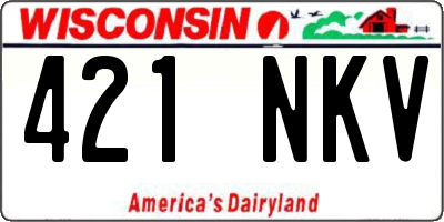 WI license plate 421NKV