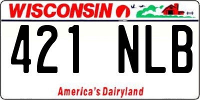 WI license plate 421NLB