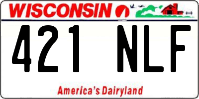 WI license plate 421NLF
