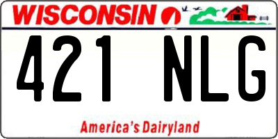 WI license plate 421NLG