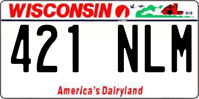WI license plate 421NLM