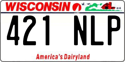 WI license plate 421NLP