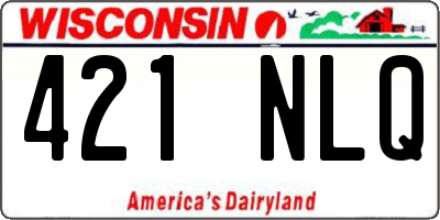 WI license plate 421NLQ