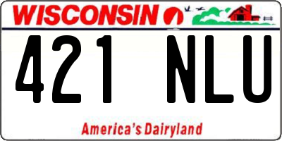 WI license plate 421NLU