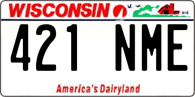 WI license plate 421NME